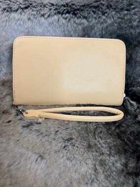 A New Day Beige Zip-Around Wristlet